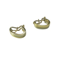 14 Karat Yellow and White Gold Earrings #16741