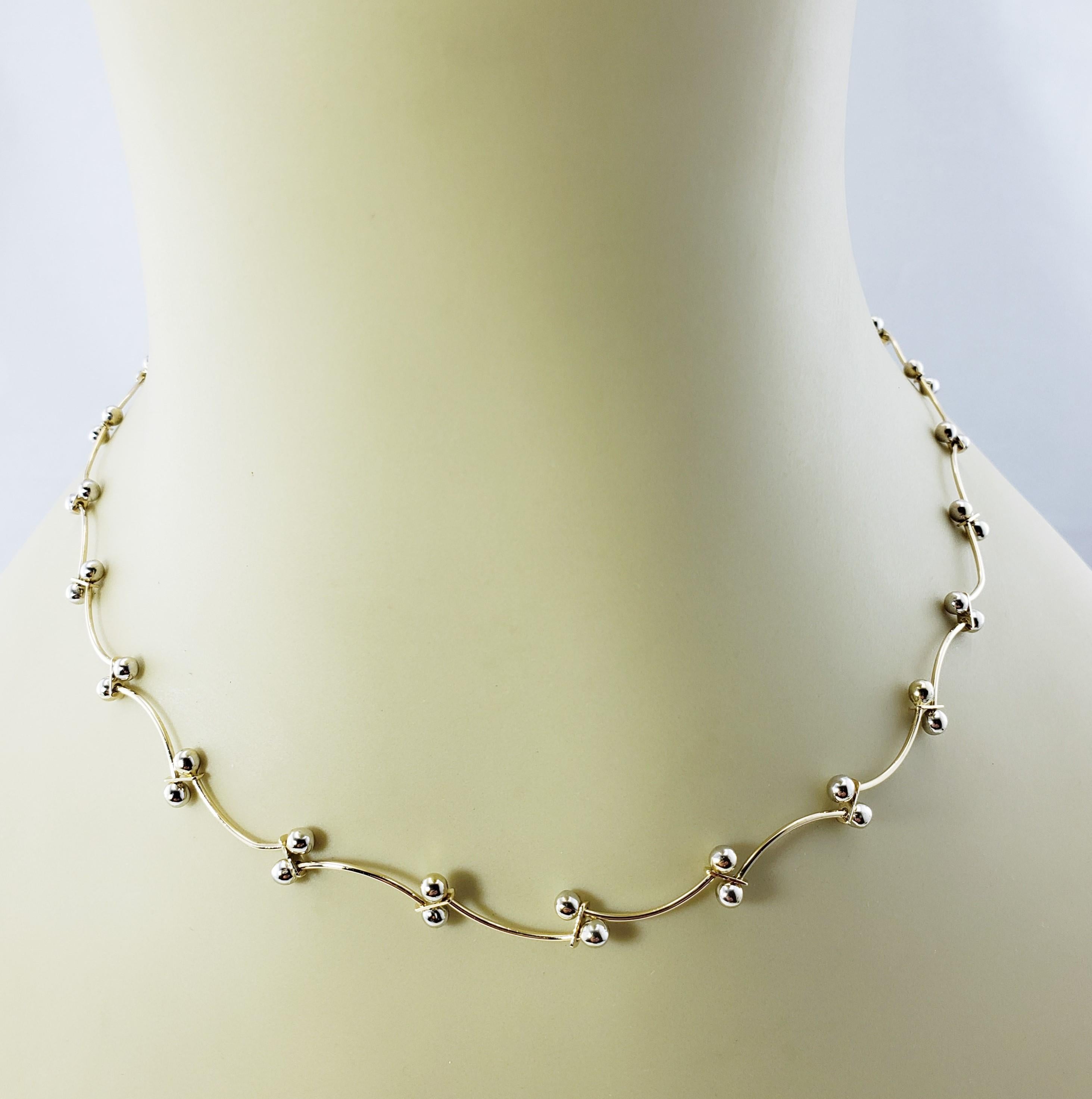14 Karat Yellow and White Gold Necklace 1