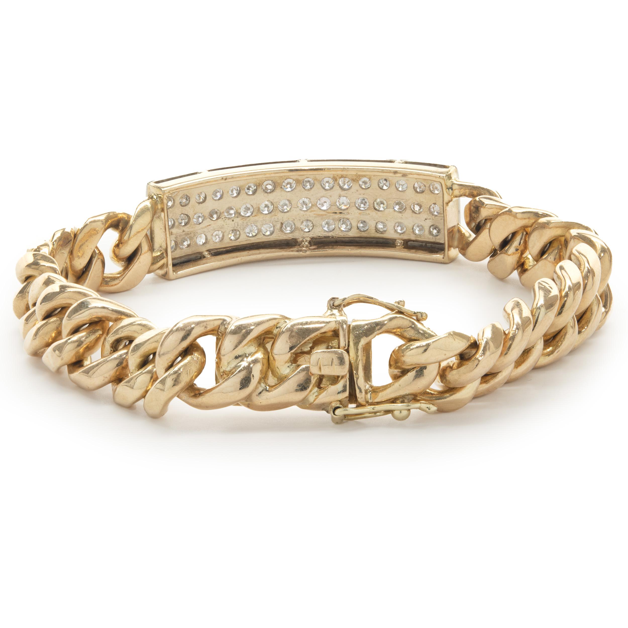 14k gold id bracelet