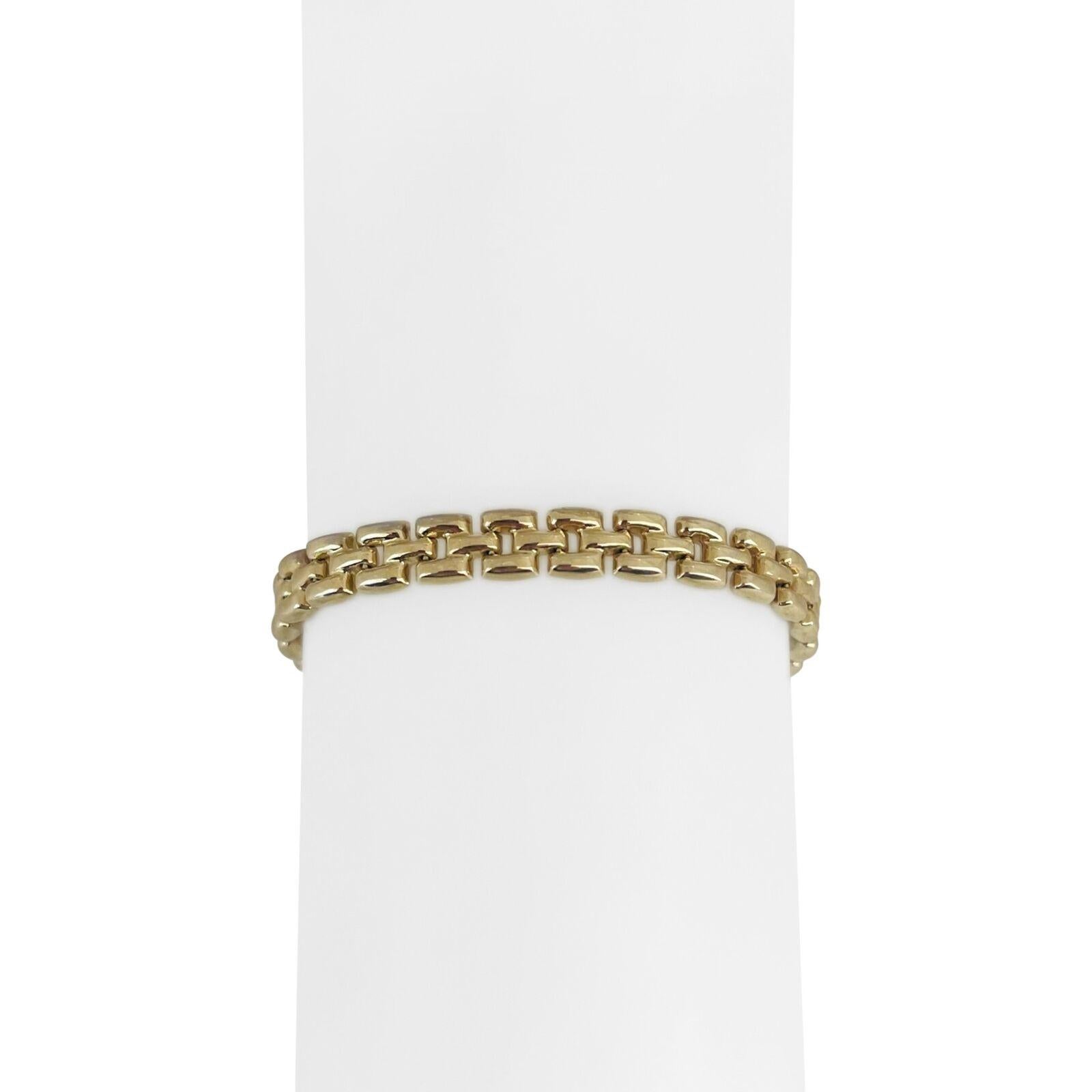 14 Karat Gelb- und Weißgold Reversible Panther Link Bracelet 6