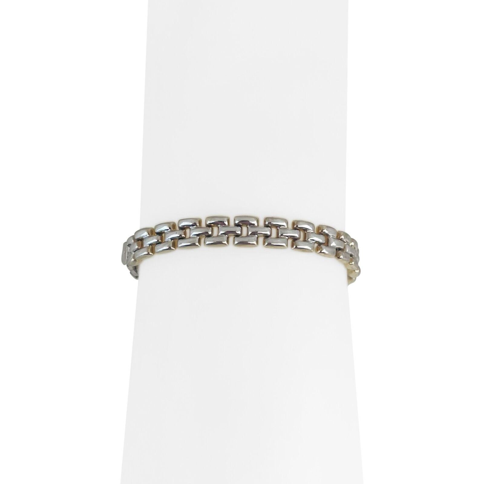 14 Karat Gelb- und Weißgold Reversible Panther Link Bracelet 7