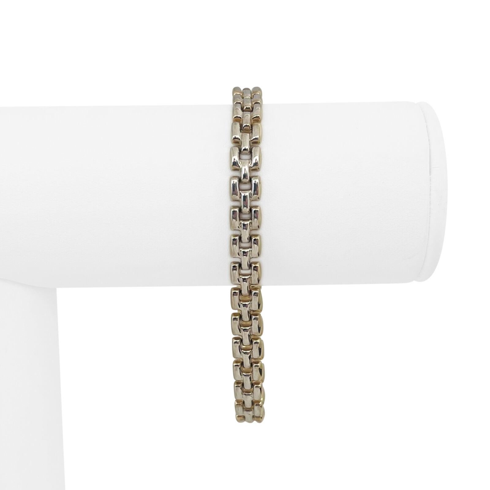 14 Karat Gelb- und Weißgold Reversible Panther Link Bracelet 8