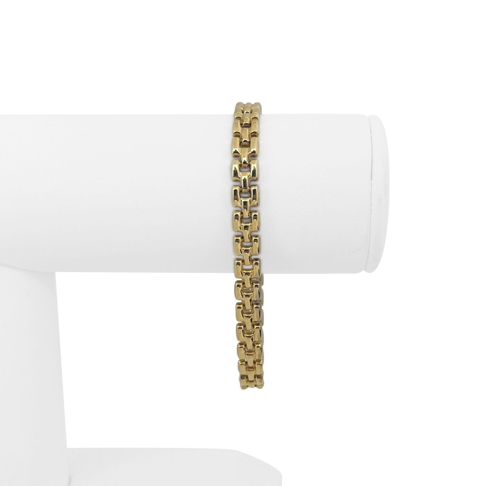 14k Gelb- und Weißgold 9,4g Reversible 6,5mm Panther Link Armband 7,5