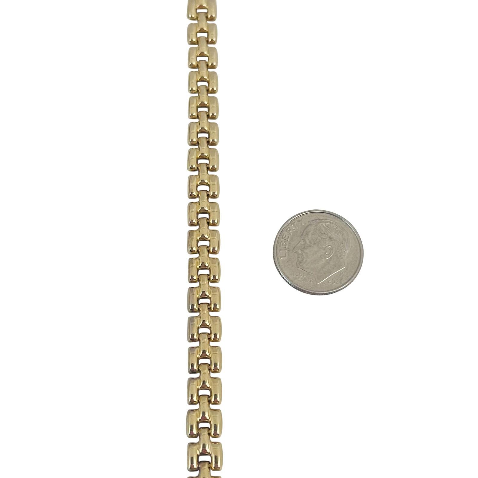 14 Karat Gelb- und Weißgold Reversible Panther Link Bracelet 3
