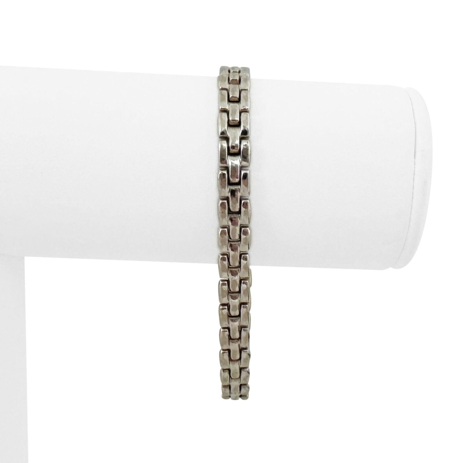 14 Karat Gelb- und Weißgold Reversible Panther Link Armband Italien im Zustand „Gut“ in Guilford, CT