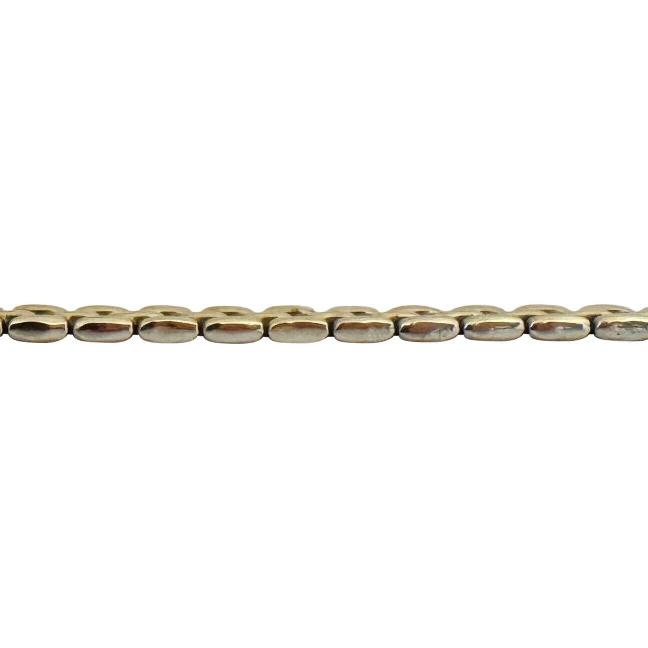 14 Karat Gelb- und Weißgold Reversible Panther Link Armband Italien für Damen oder Herren