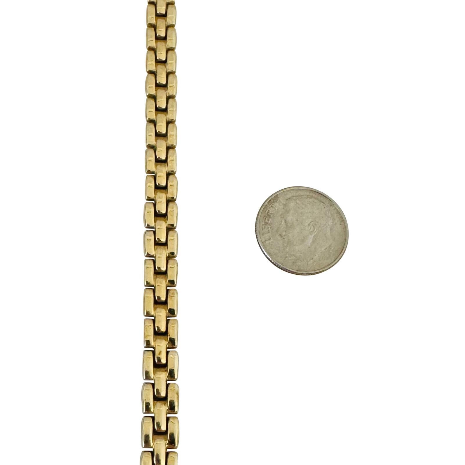 14 Karat Gelb- und Weißgold Reversible Panther Link Armband Italien 1