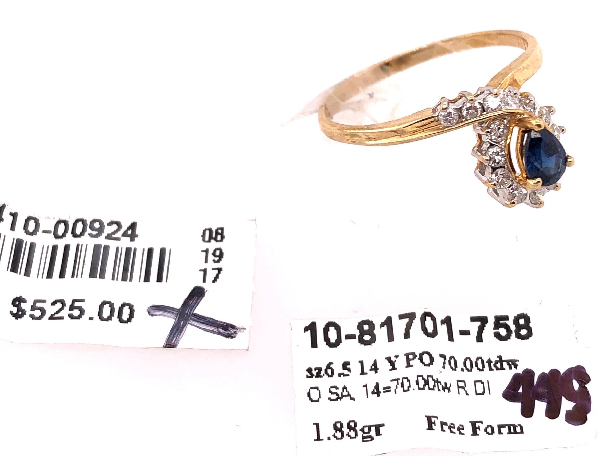 14 Karat Gelb- und Weißgold Saphir und Diamant-Halo-Ring 70,00 TDW im Angebot 4