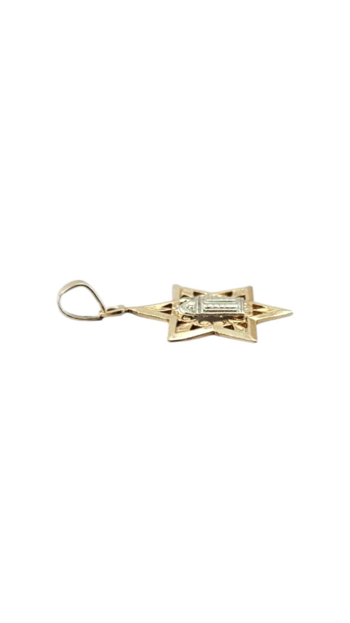 14 Karat Yellow and White Gold Star of David Pendant #21260 1