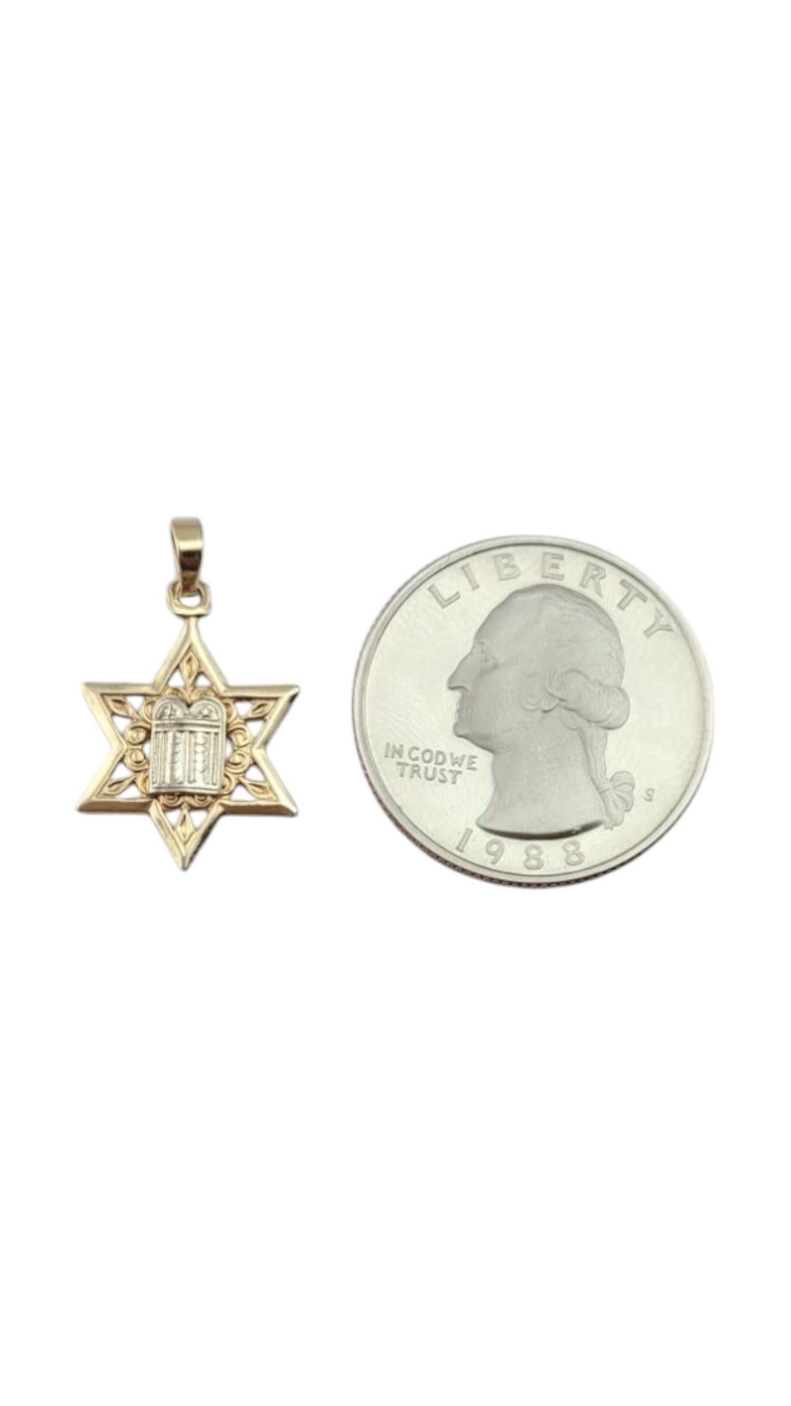 14 Karat Yellow and White Gold Star of David Pendant #21260 2