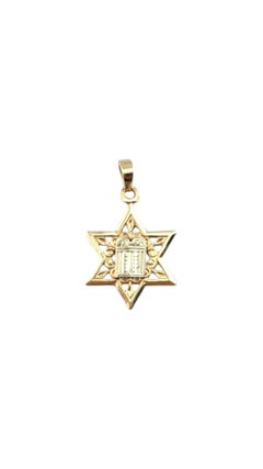 14 Karat Yellow and White Gold Star of David Pendant #21260