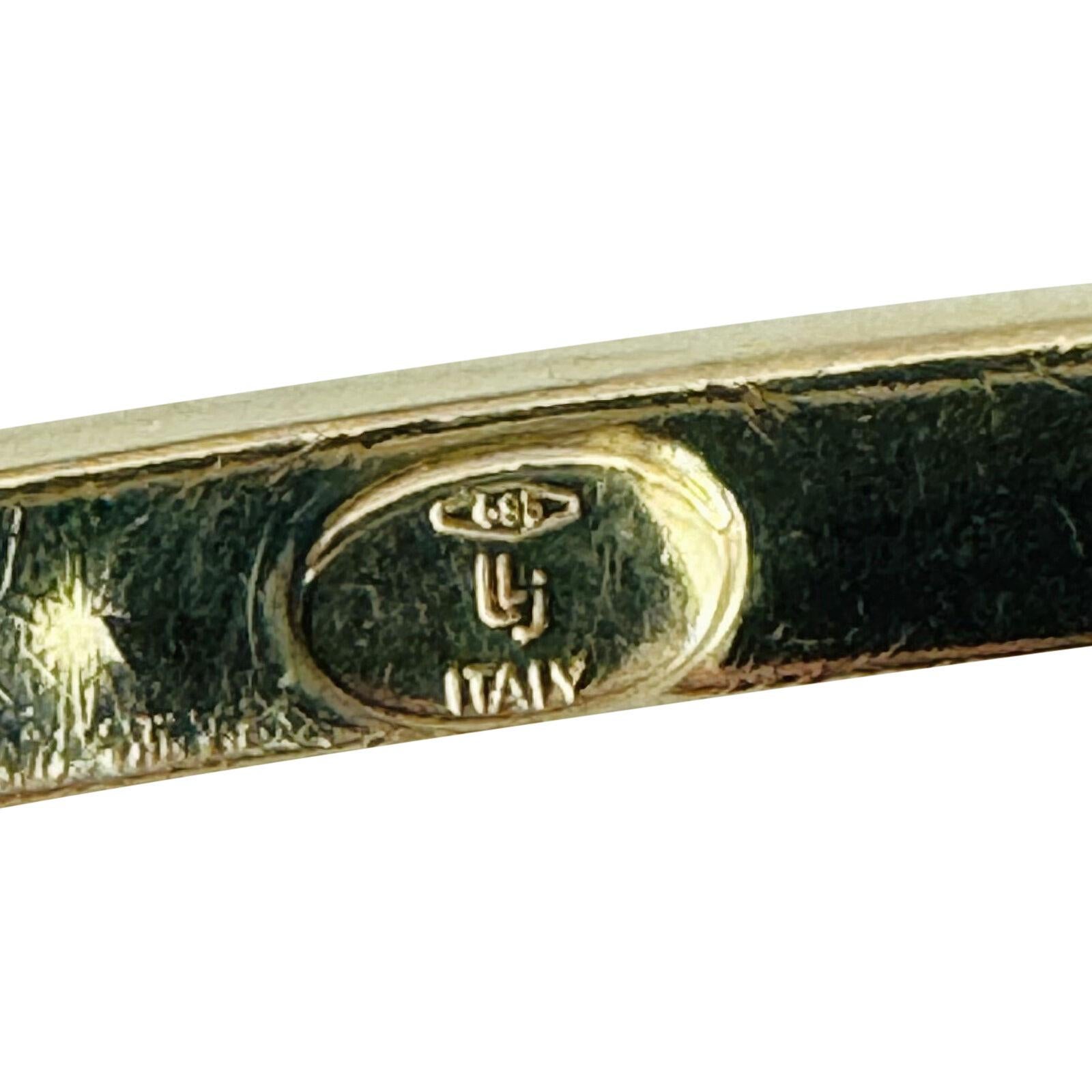 14 Karat Gelb- und Weißgold zweifarbiger Bypass-Armreif Italien 1