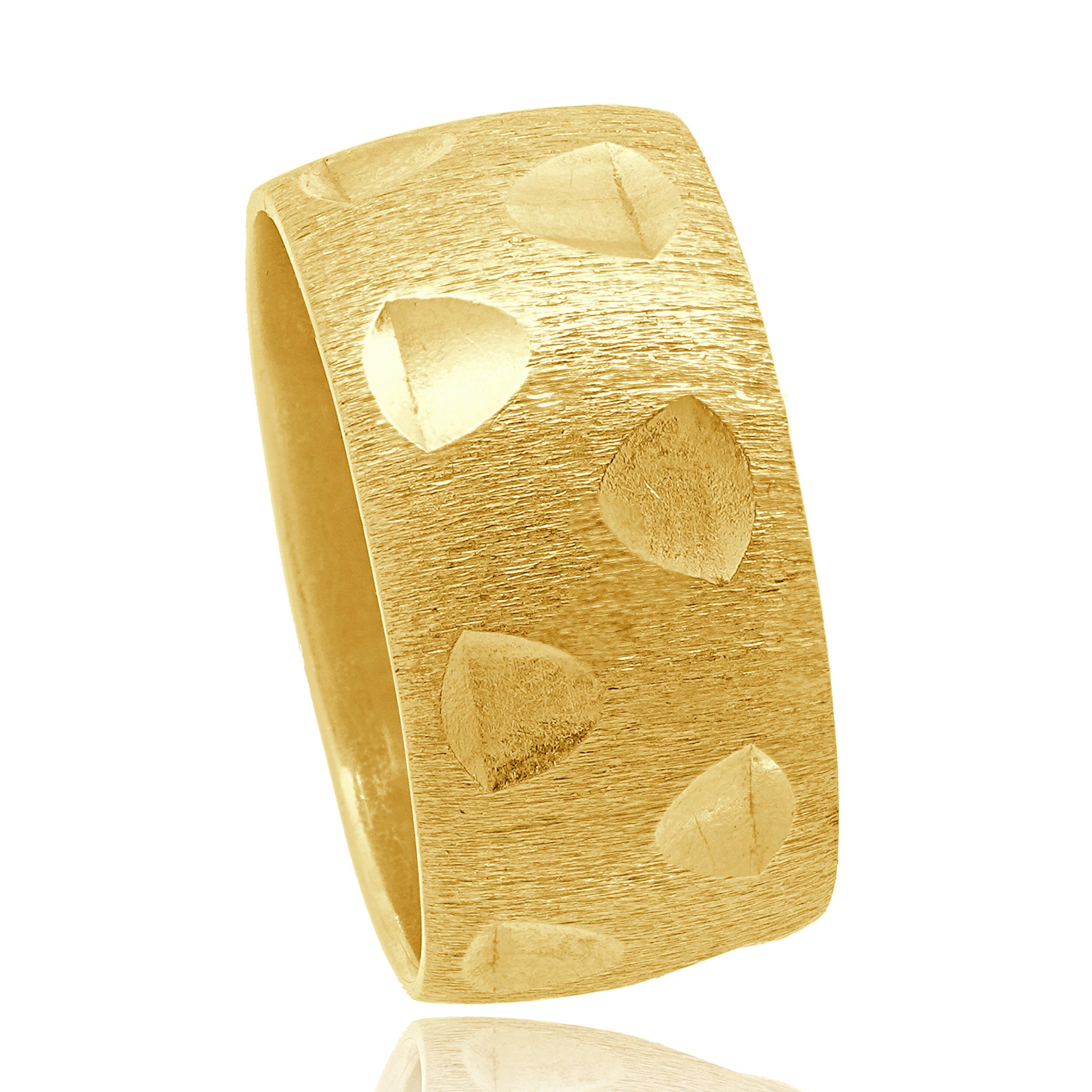 14 Karat Yellow Diamond Cut Ring Excellent état - En vente à Scottsdale, AZ