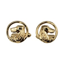 14 Karat Yellow Dog Cufflinks