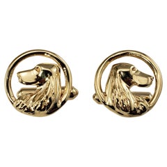 14 Karat Yellow Dog Cufflinks