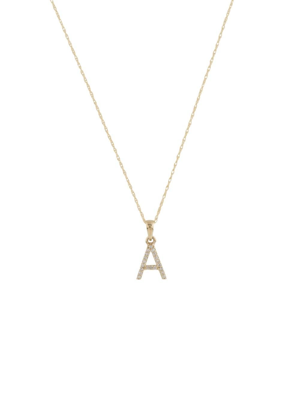 Taille simple Collier pendentif en or jaune 14 carats avec diamants 0,06 carat d'origine, modèle A en vente