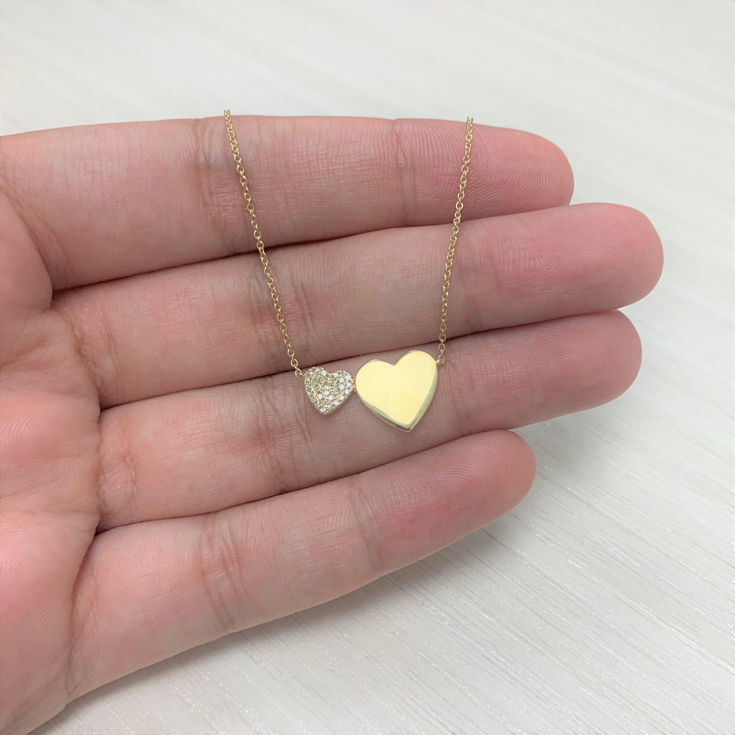 half diamond heart necklace