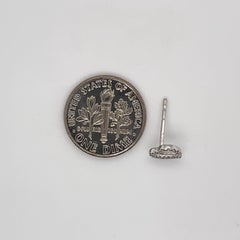 14 Karat Yellow Gold 0.10 Carat Diamond Open Heart Stud Earrings