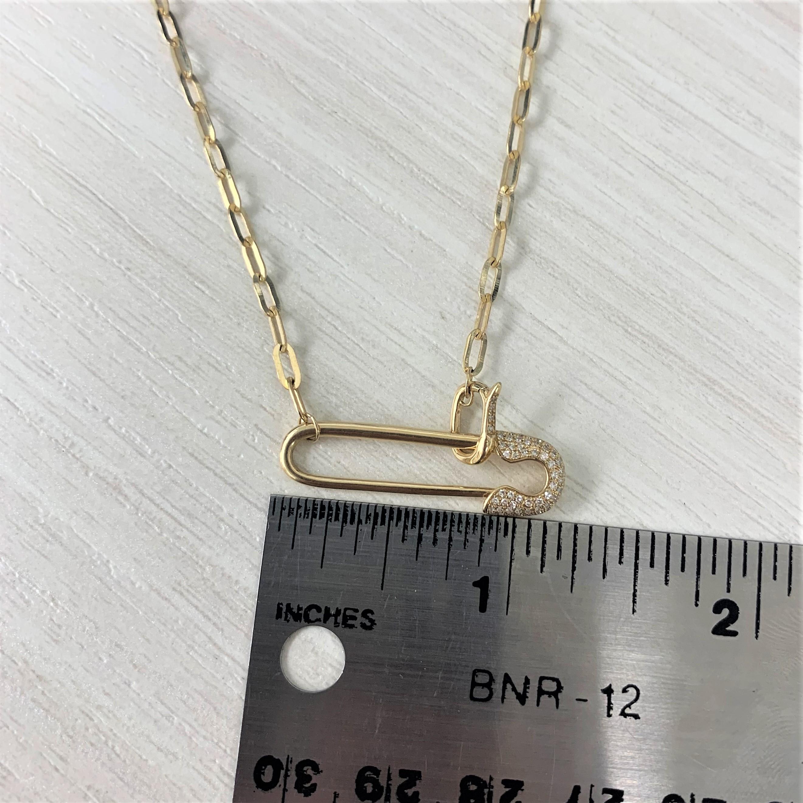 swarovski safety pin necklace