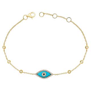 18 k Diamond Evil Eye Bracelet at 1stDibs | evil eye diamond bracelet ...