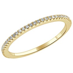Bracelet d'éternité empilable en or jaune 14 carats avec diamants de 0,18 carat