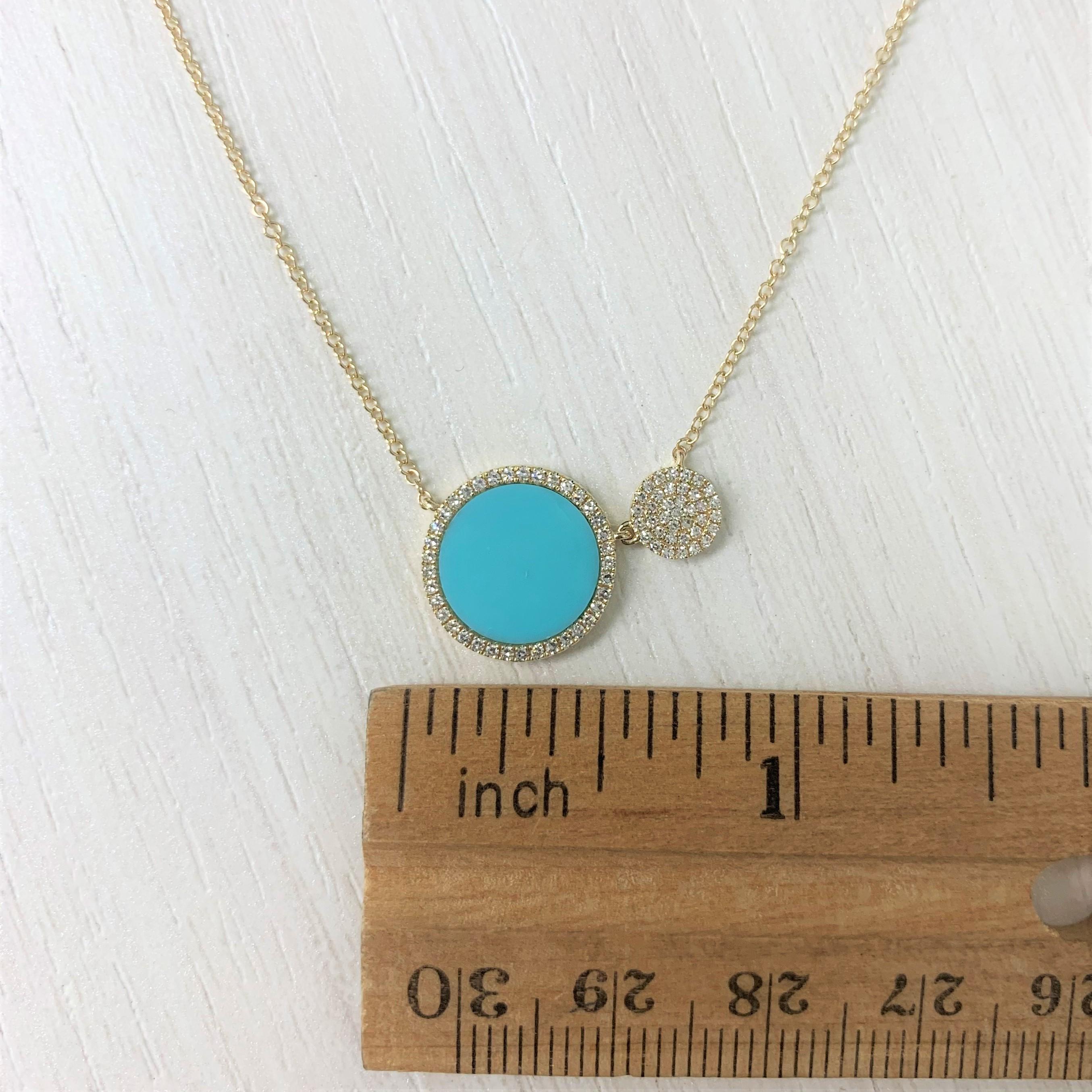 round turquoise pendant