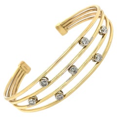 14 Karat Yellow Gold 0.42 Carat Diamond Bracelet