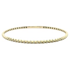 14 Karat Yellow Gold 0.96 Carat Round-cut Diamond Tennis Bracelet Diamond-cut