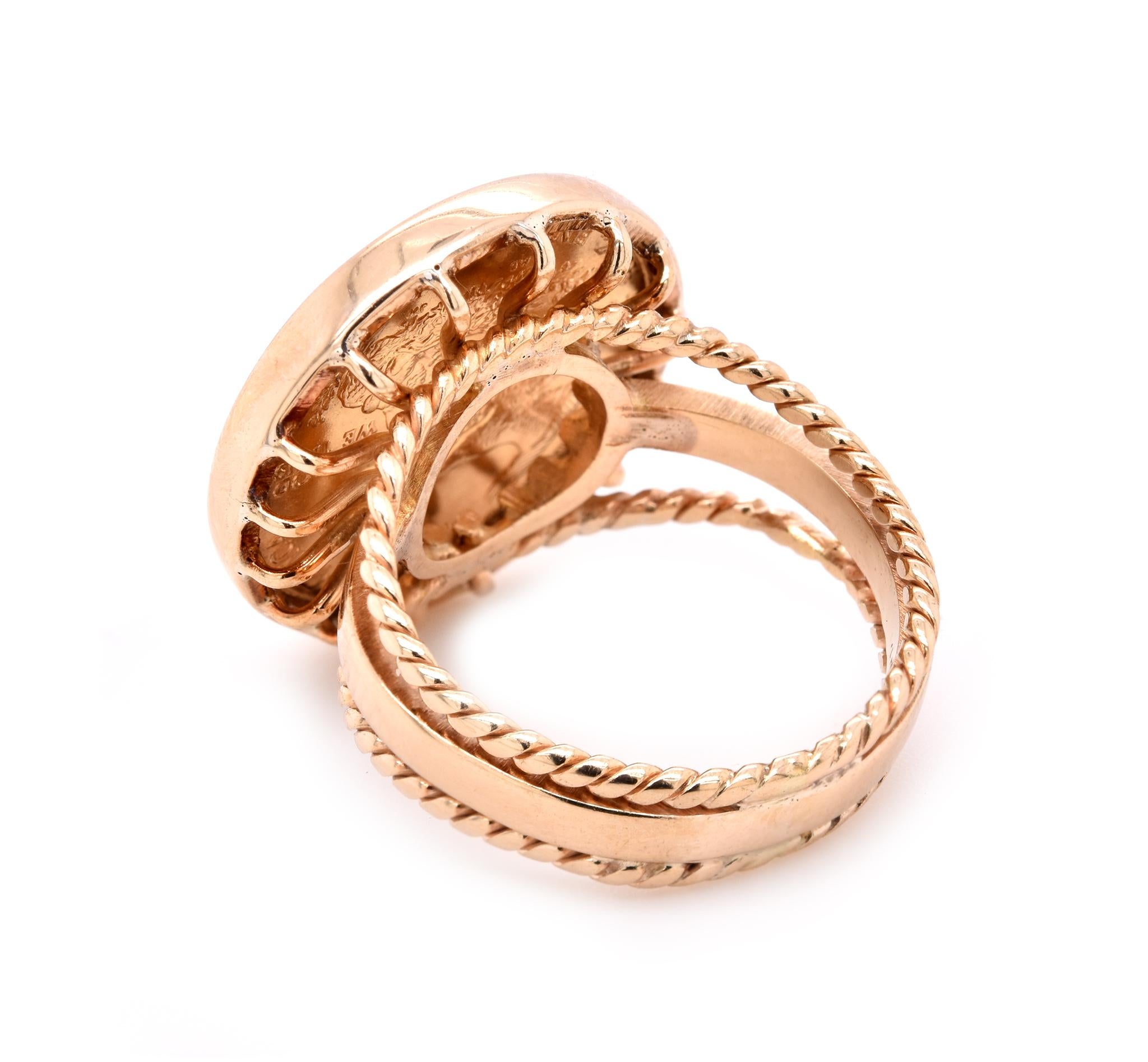 liberty gold coin ring
