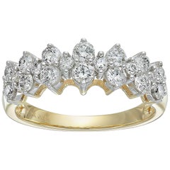 14 Karat Yellow Gold 1 Carat Diamond Band Ring