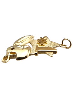 14 Karat Yellow Gold "#1" Football Charm #24250