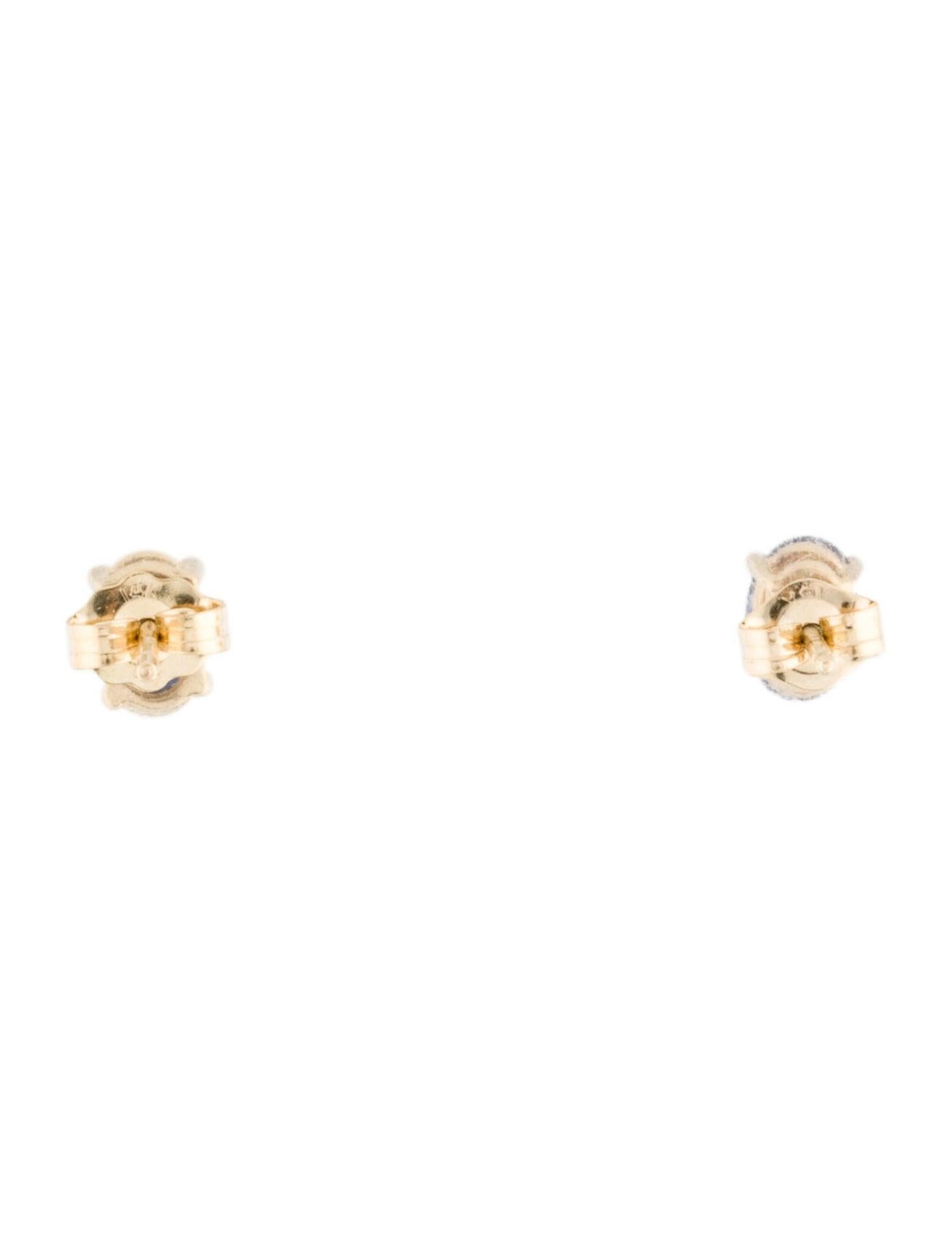 Contemporary 14 Karat Yellow Gold 1.30 Carat Sapphire Oval Shape Stud Earrings For Sale