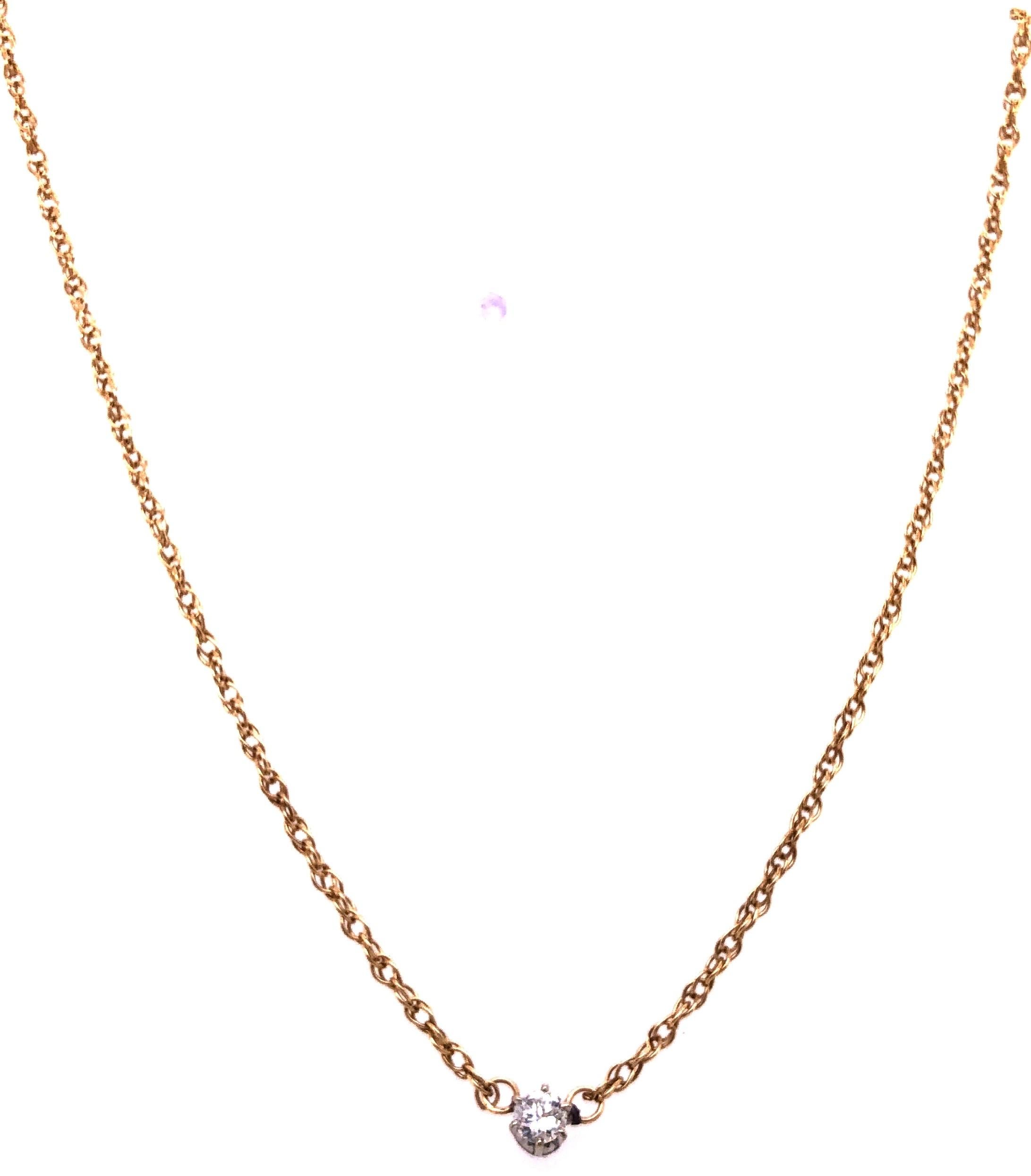 lien de forme libre en or jaune 14 carats de 16 pouces avec un diamant rond de 0,25ct.
2.poids total de 95 grammes.