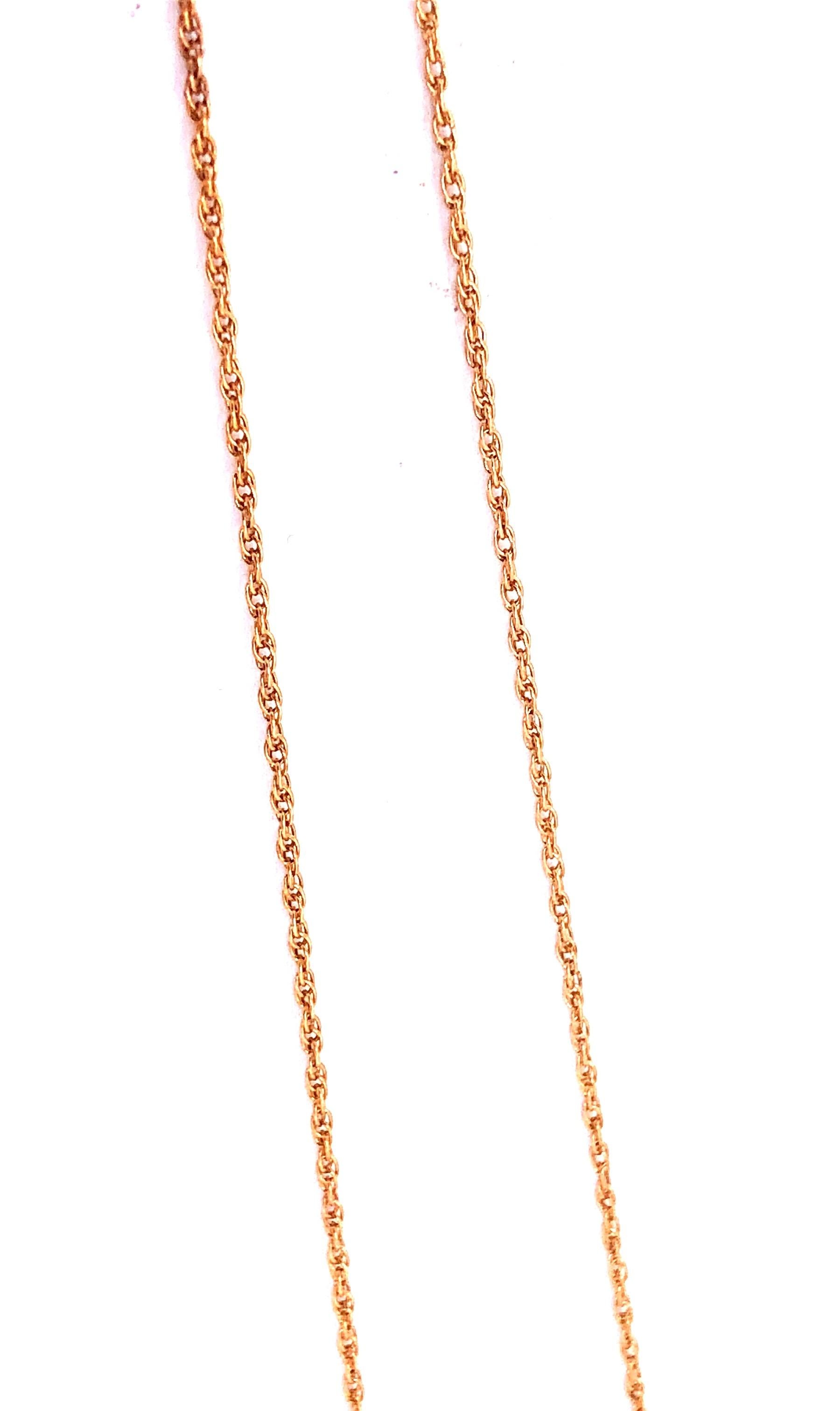 Women's or Men's 14 Karat Yellow Gold Necklace with Three Round Garnet Pendant