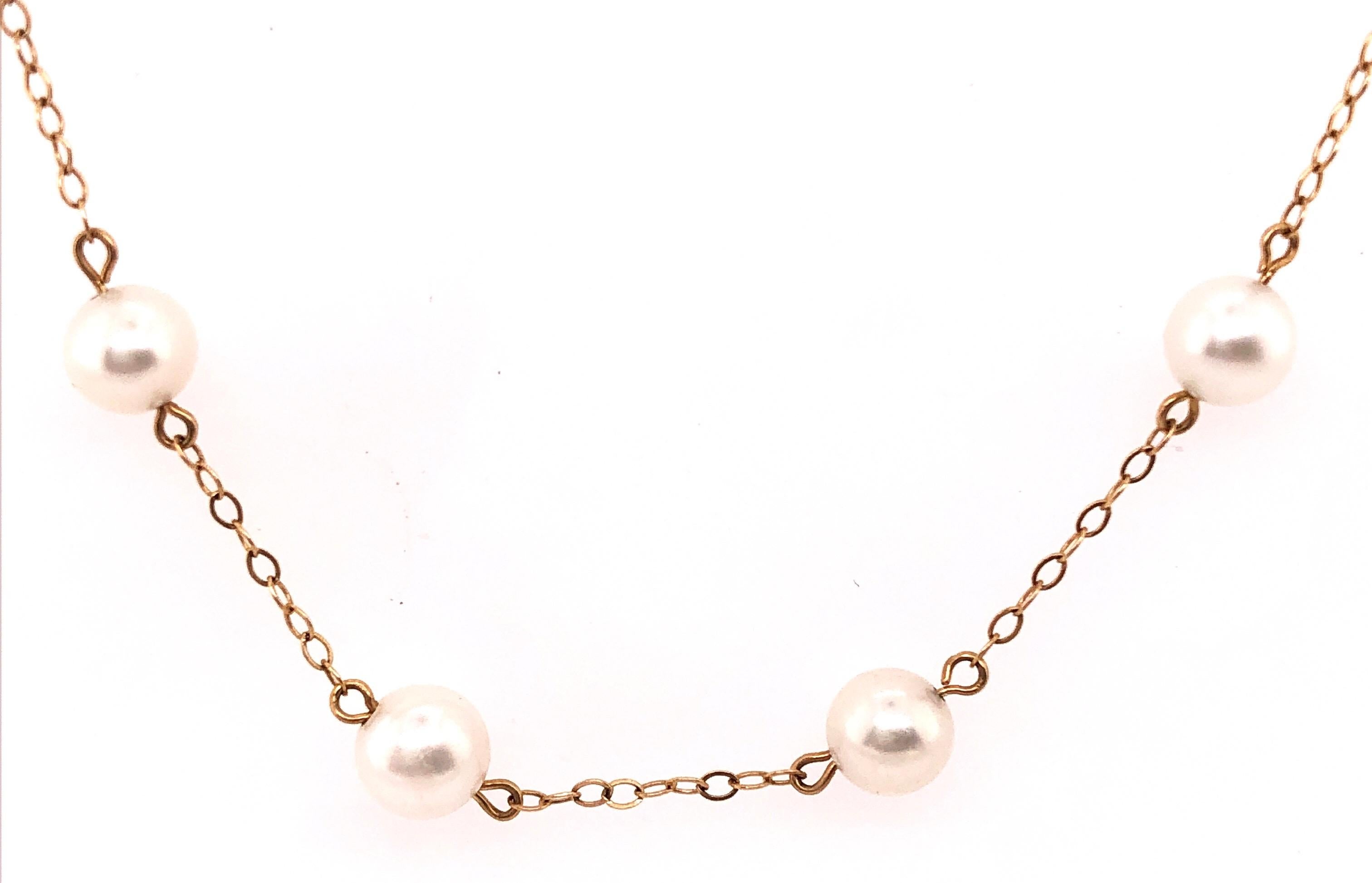 14 Karat Yellow Gold Peter Brown Pearl and Gold Link Necklace In Good Condition For Sale In Stamford, CT