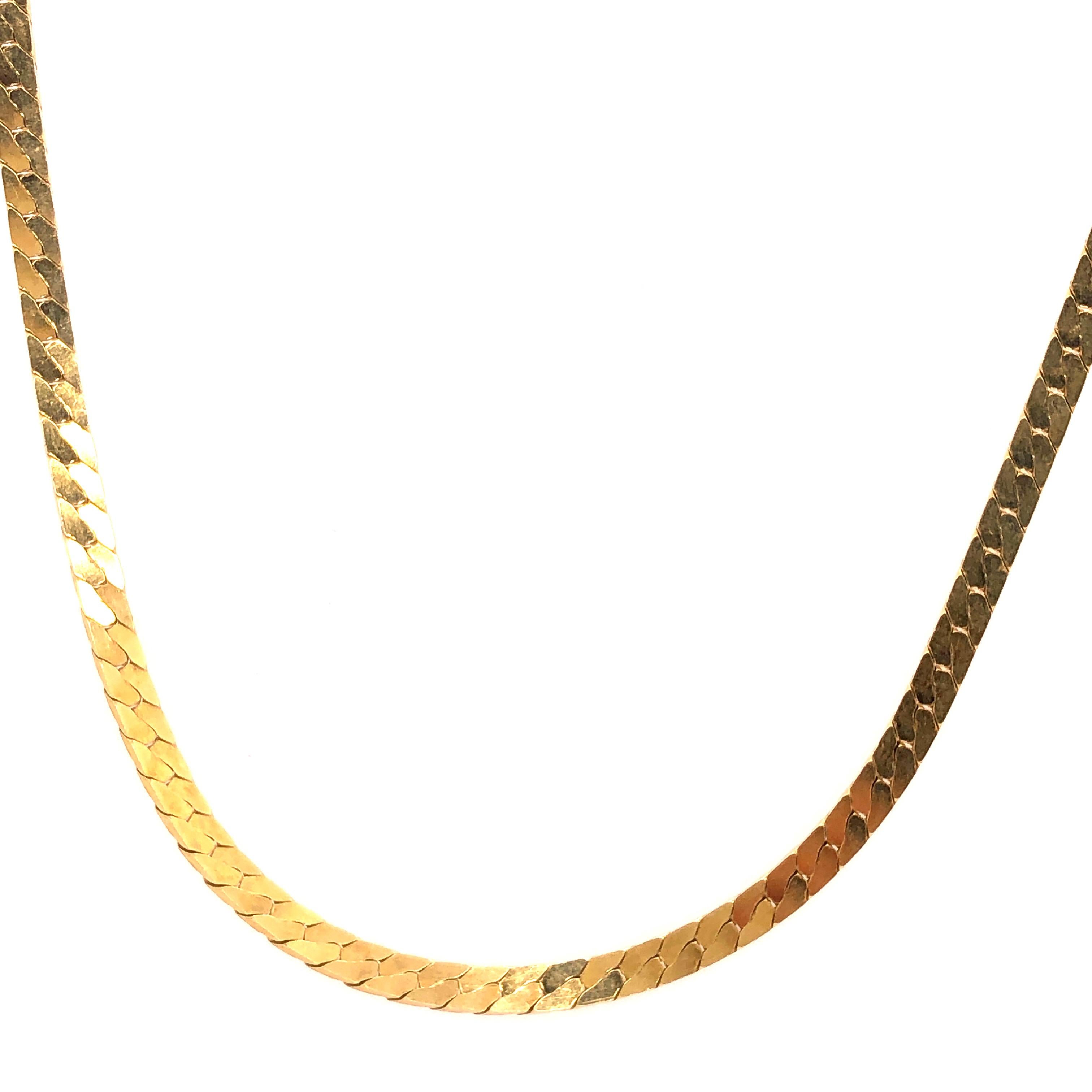 Collana a serpente in oro giallo 14 carati in vendita 1