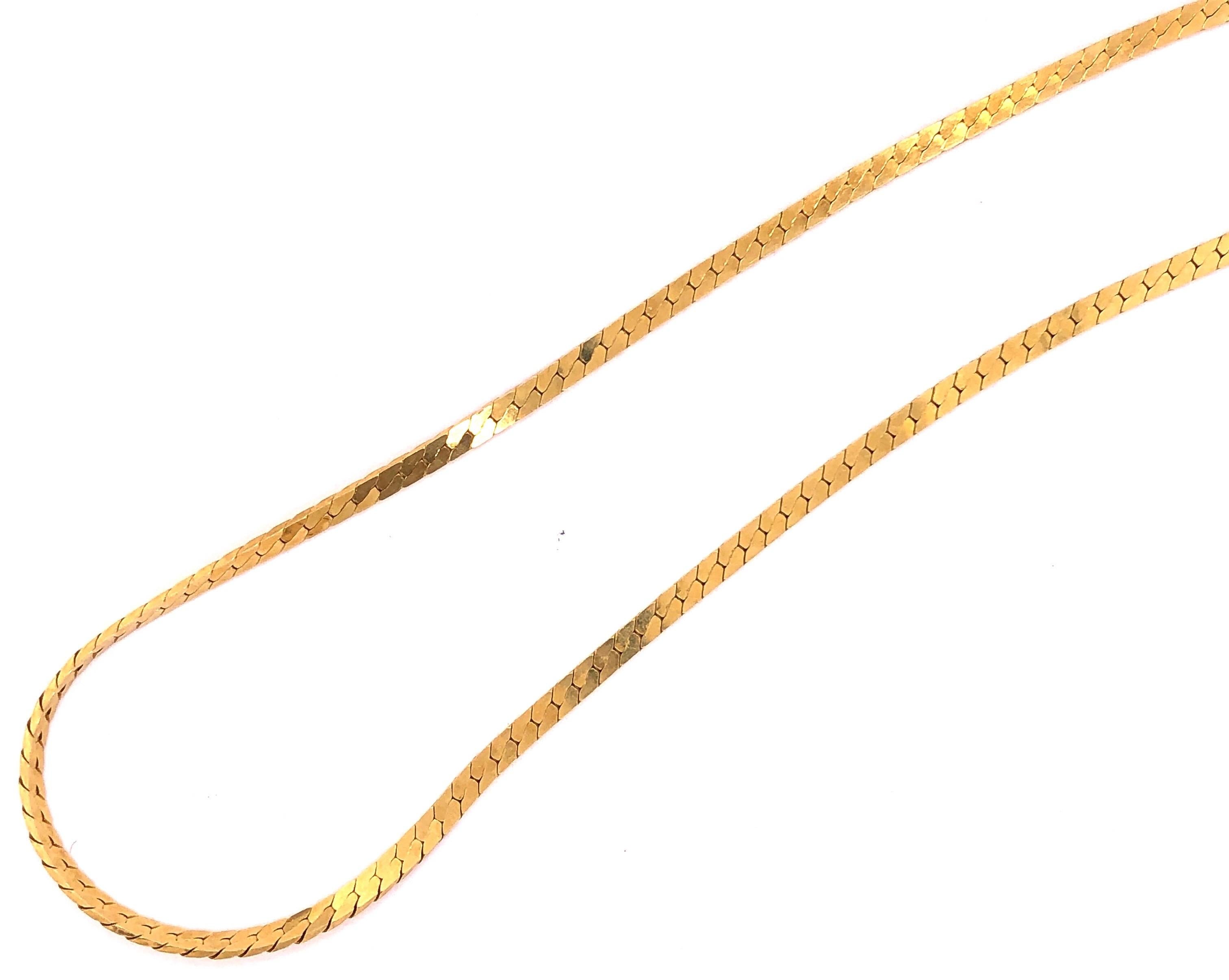 Collana a serpente in oro giallo 14 carati in vendita 2