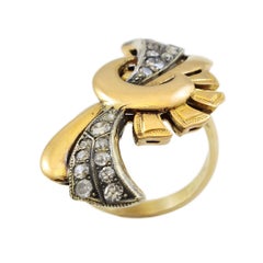 14 Karat Yellow Gold 1920s Vintage Antique Bow Ring