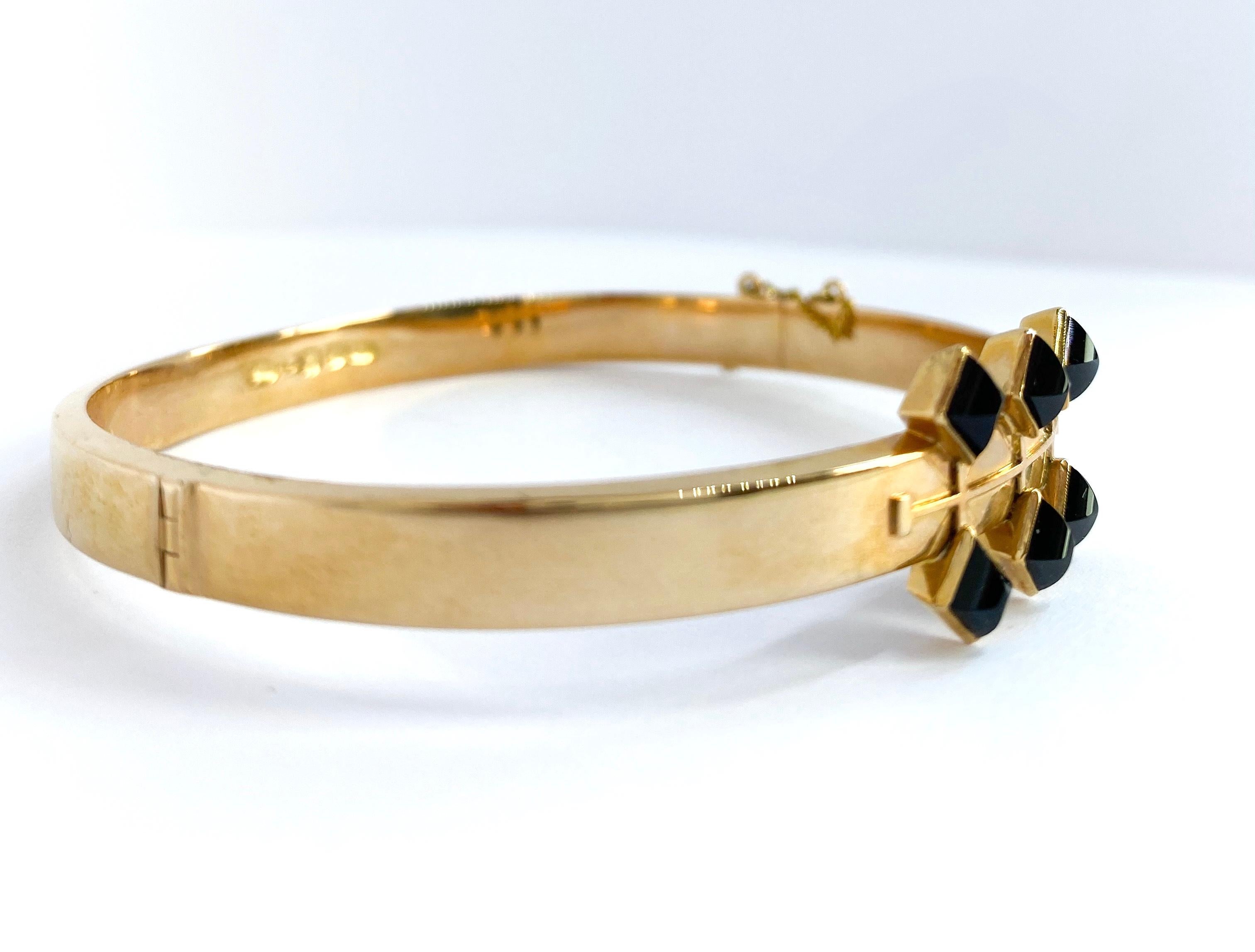 yellow gold onyx bracelet