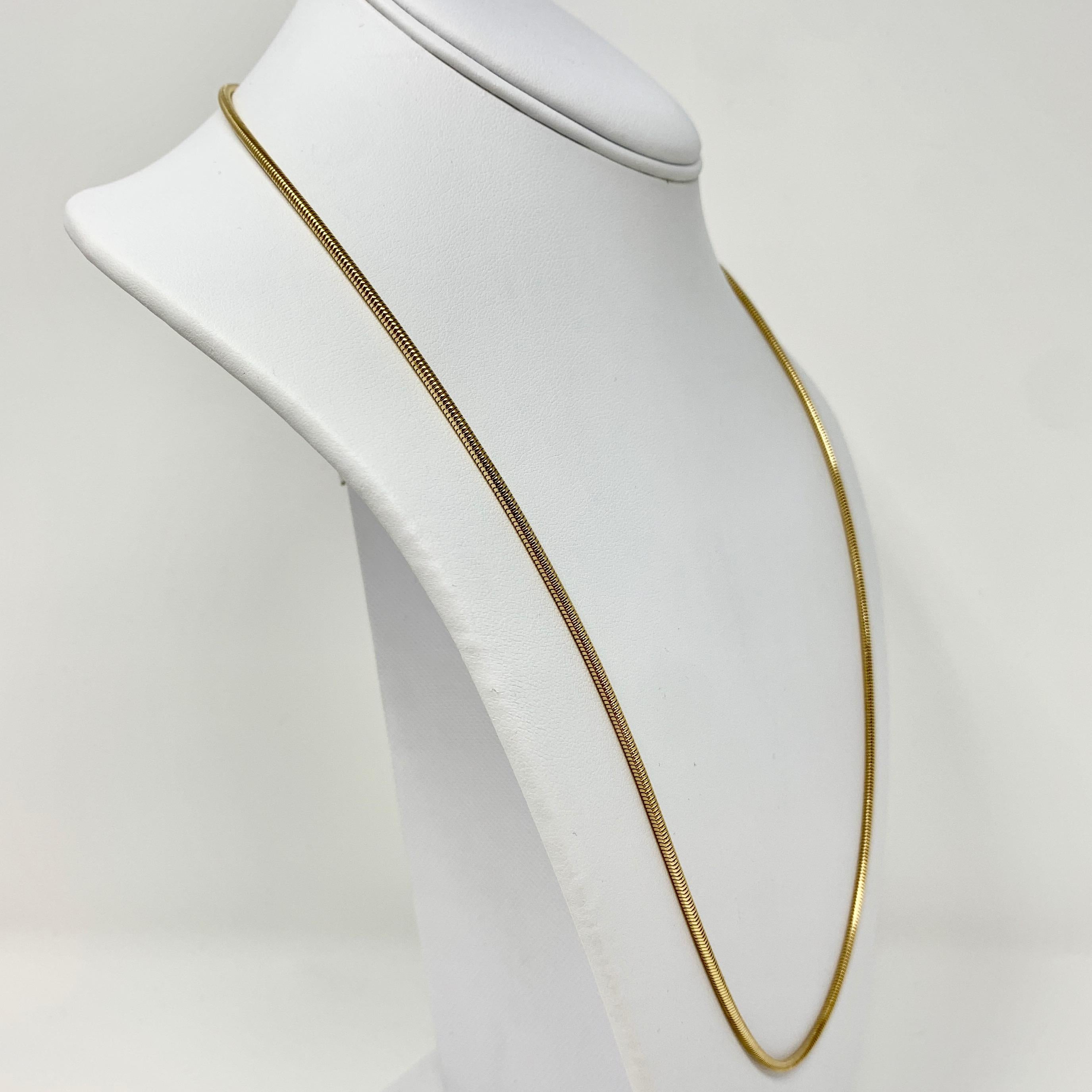 14 Karat Yellow Gold Snake Link Chain 