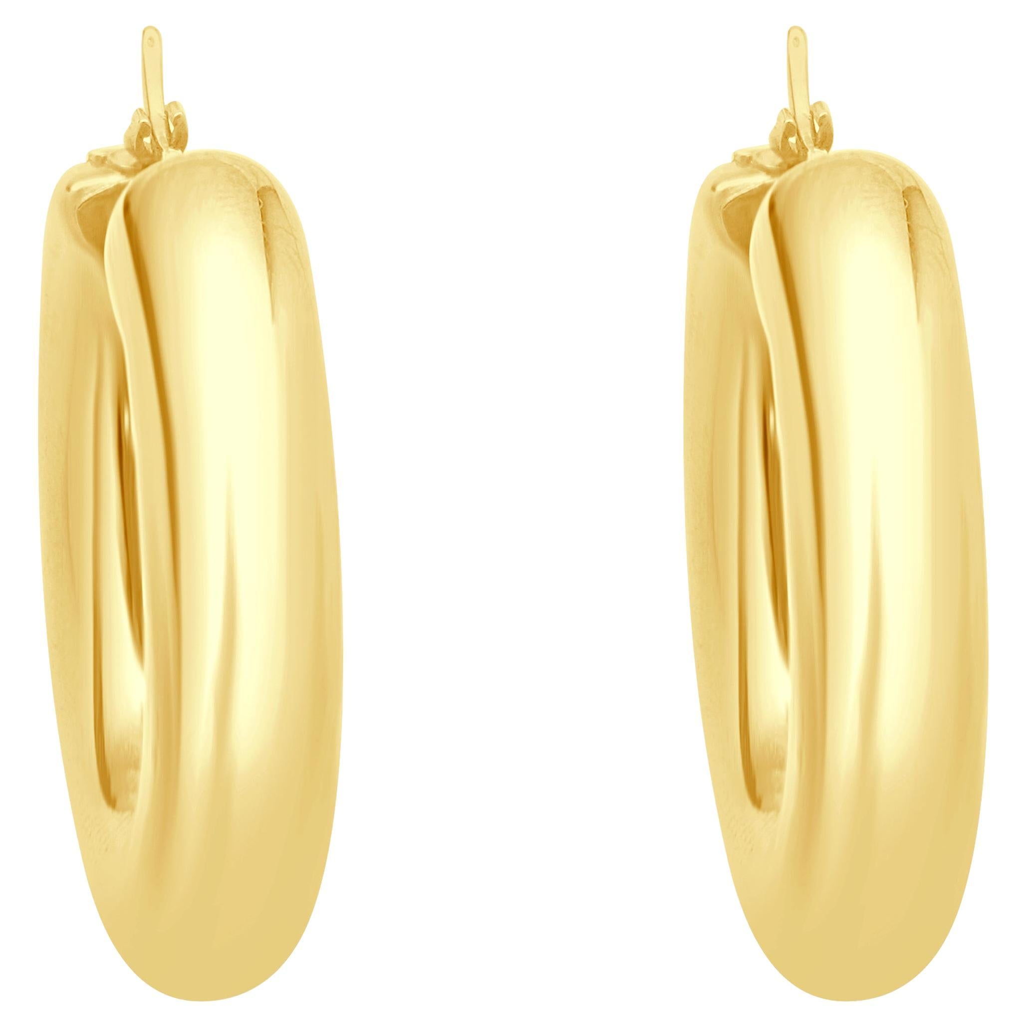14 Karat Yellow Gold 30MM Hoop Earrings