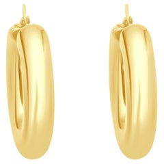 14 Karat Yellow Gold 30MM Hoop Earrings