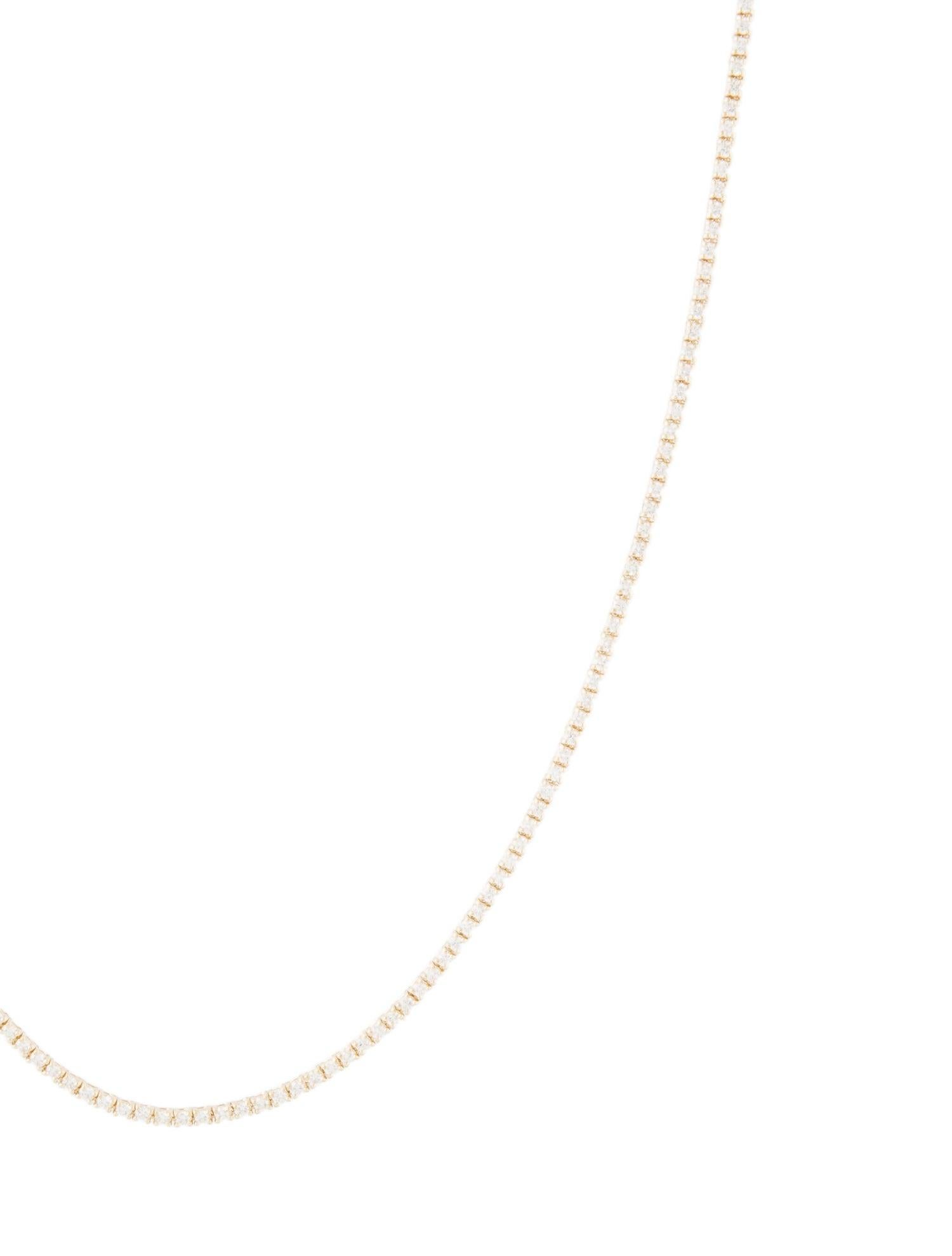 Diese klassische, elegante und schöne Diamant-Halskette wird Ihren Look so glamourös machen! Diese Halskette ist aus 14-karätigem Gold gefertigt und verfügt über 213 natürliche runde weiße Diamanten mit einem Gewicht von etwa 3,12 Karat. Halskette