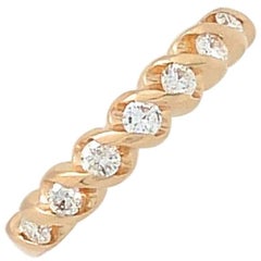 14 Karat Yellow Gold .35 Carat Diamond Wedding Band Ring