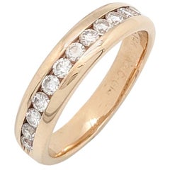 14 Karat Yellow Gold .36 Carat Diamond Stackable Anniversary Wedding Band Ring