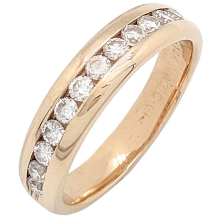 14 Karat Yellow Gold .36 Carat Diamond Stackable Anniversary Wedding