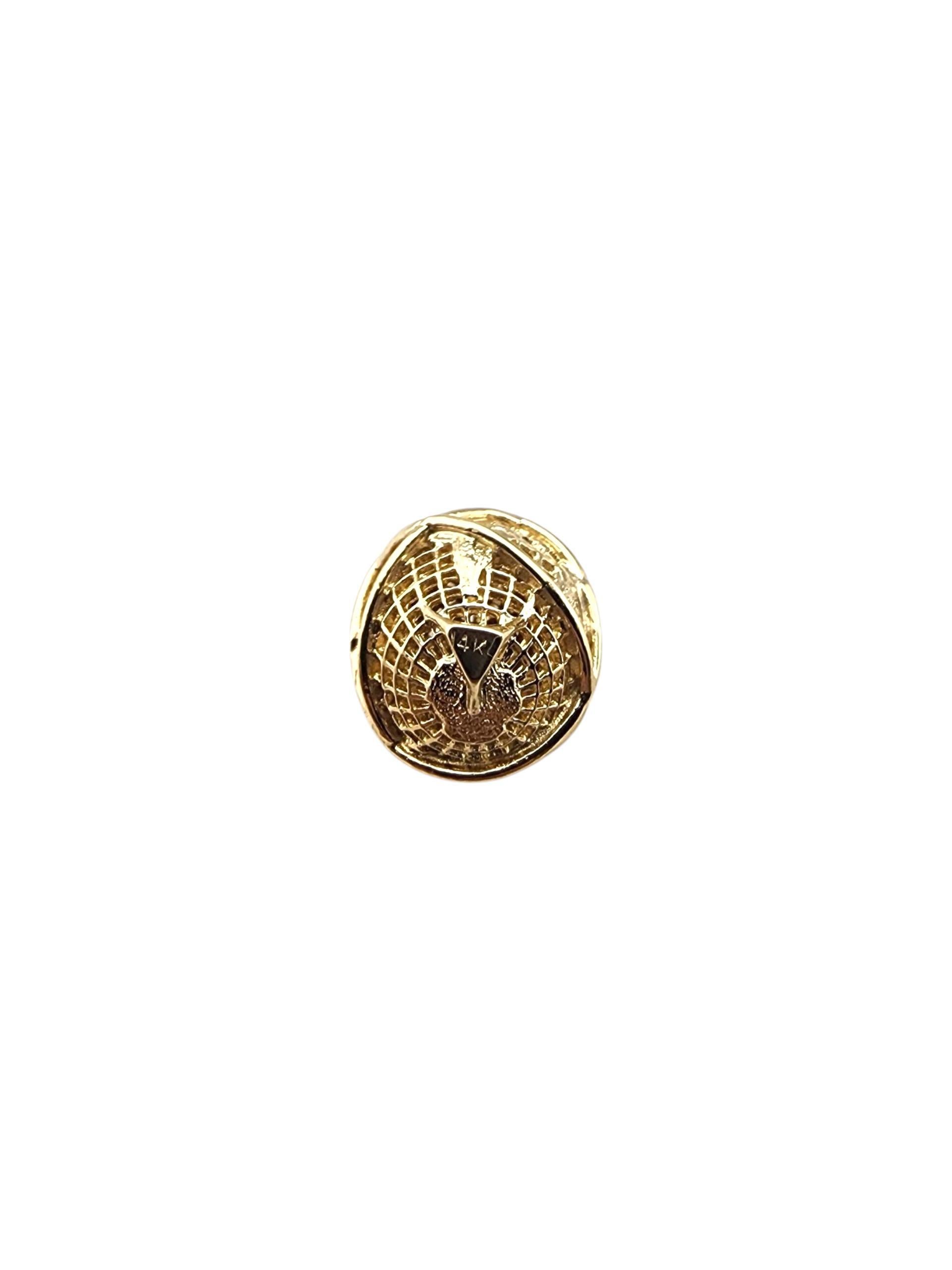 Contemporaneo Ciondolo Charm 3D Globe World in oro giallo 14 carati #23280 in vendita