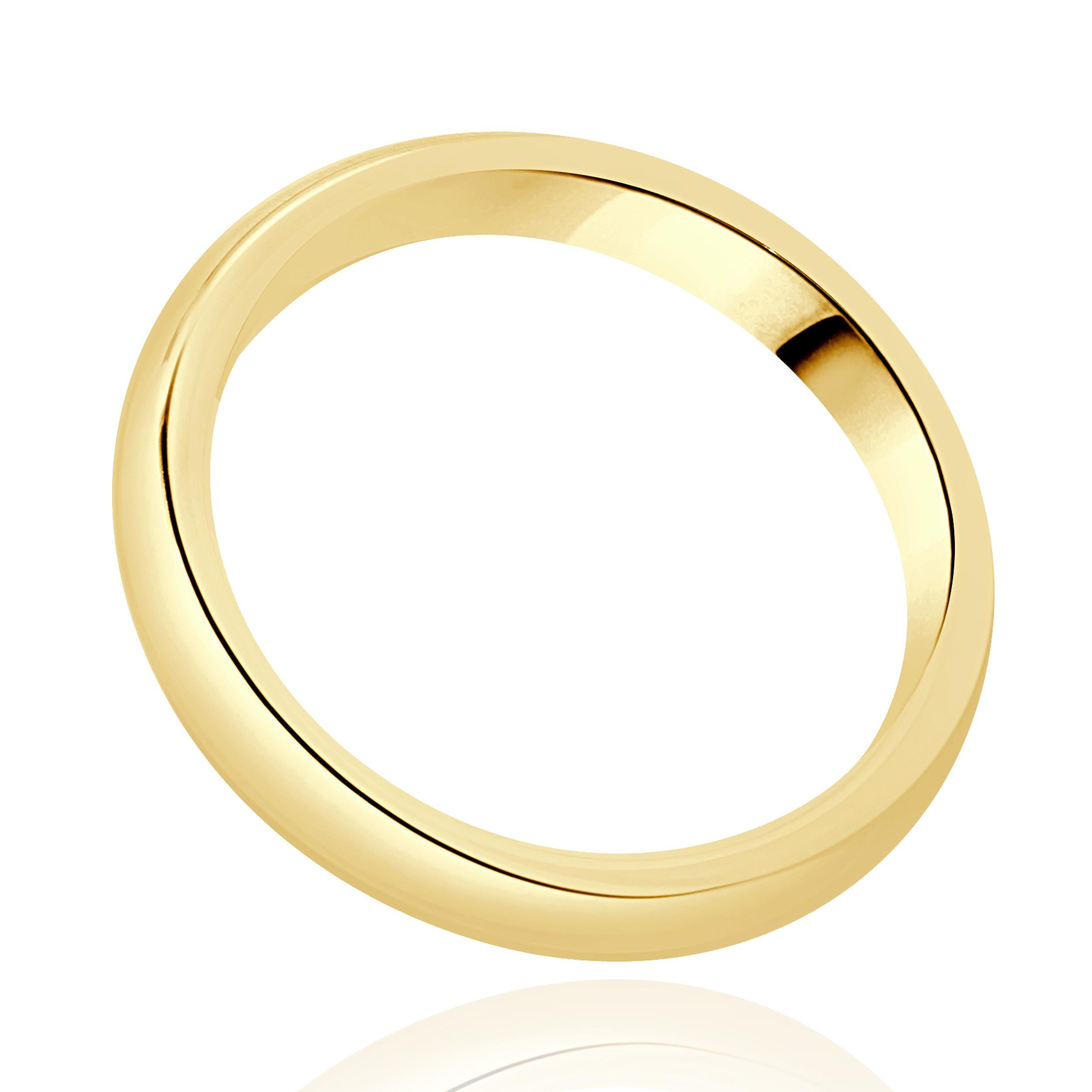 18 Karat Yellow Gold 3MM Band In Excellent Condition For Sale In Scottsdale, AZ