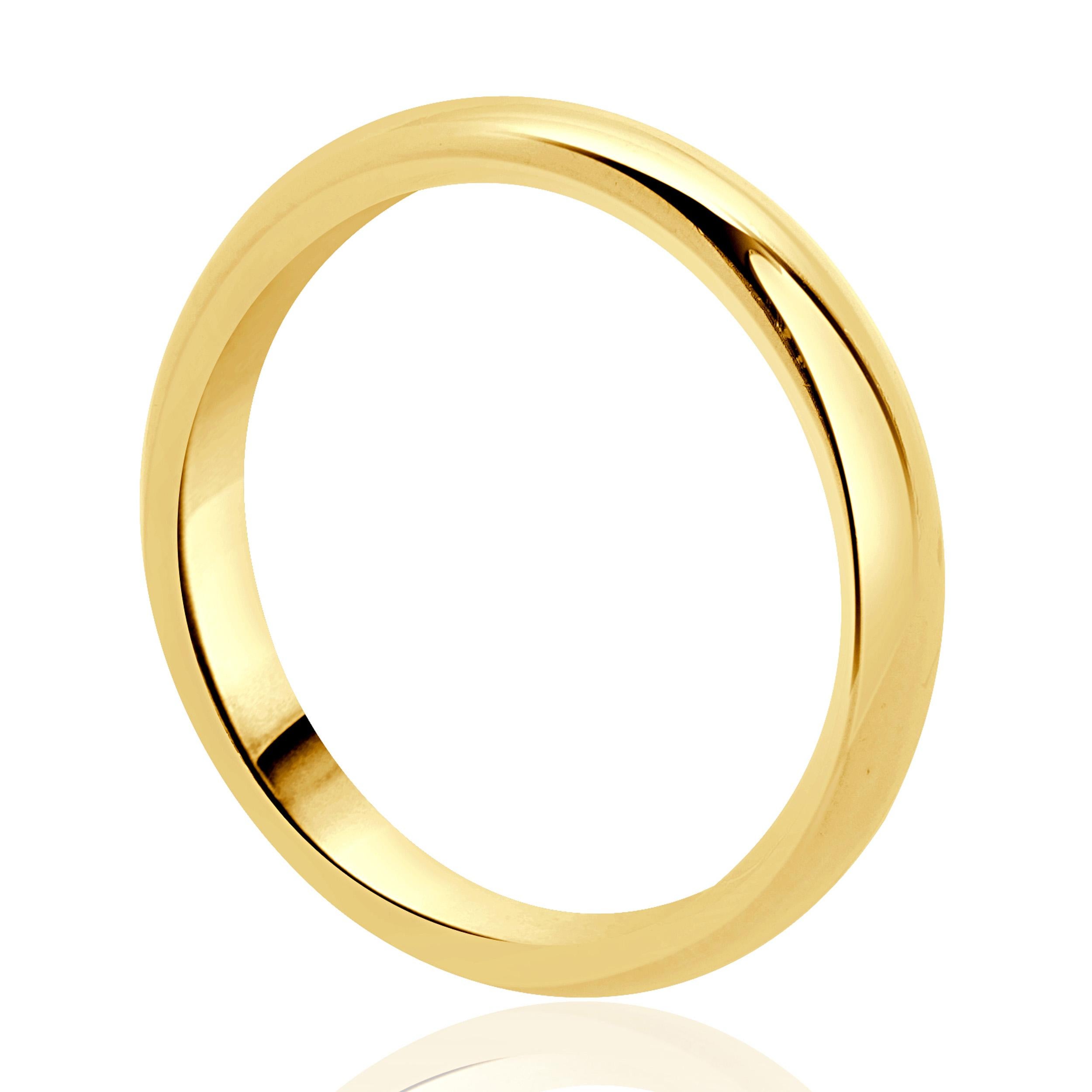 Women's or Men's 14 Karat Yellow Gold 3MM Band