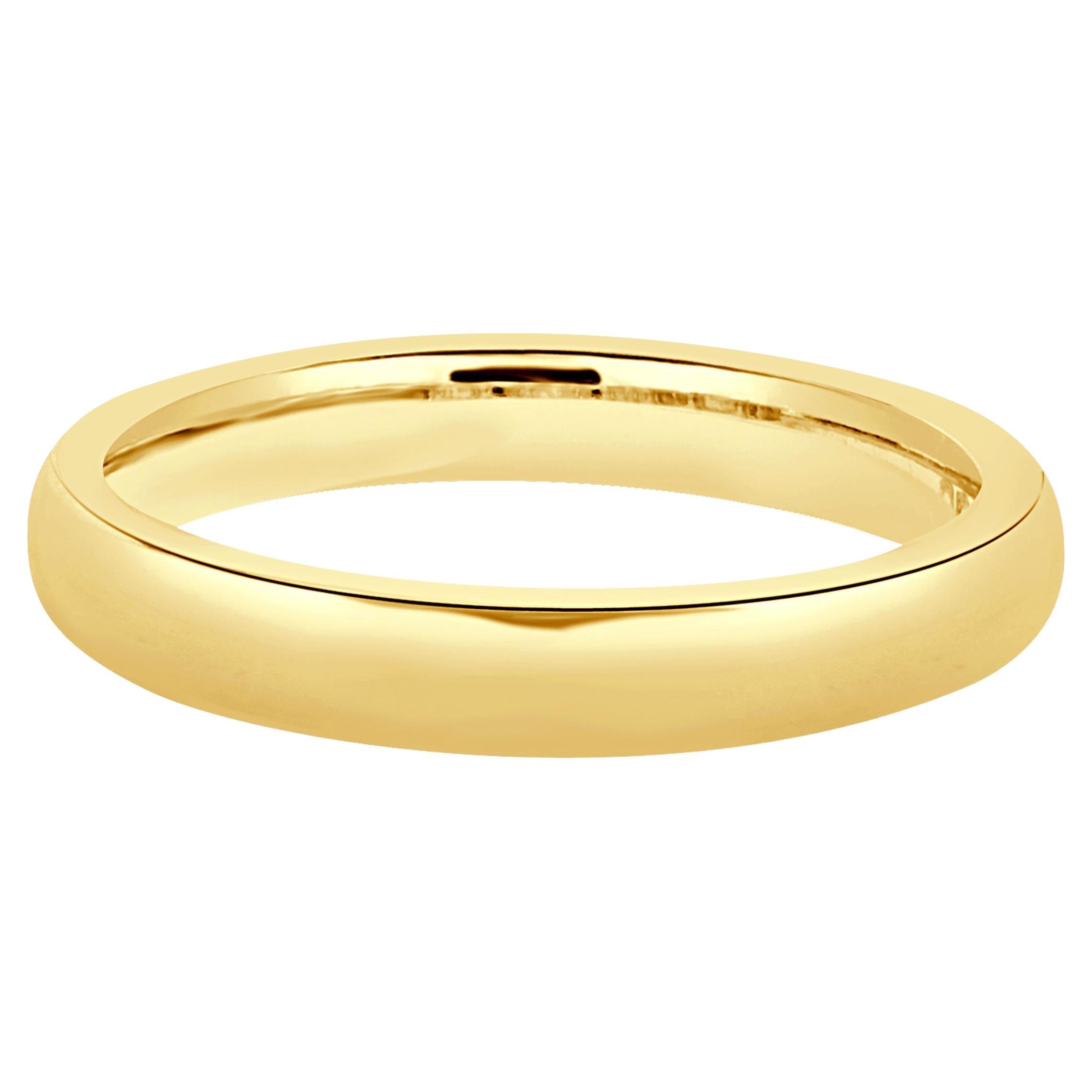 18 Karat Yellow Gold 3MM Band